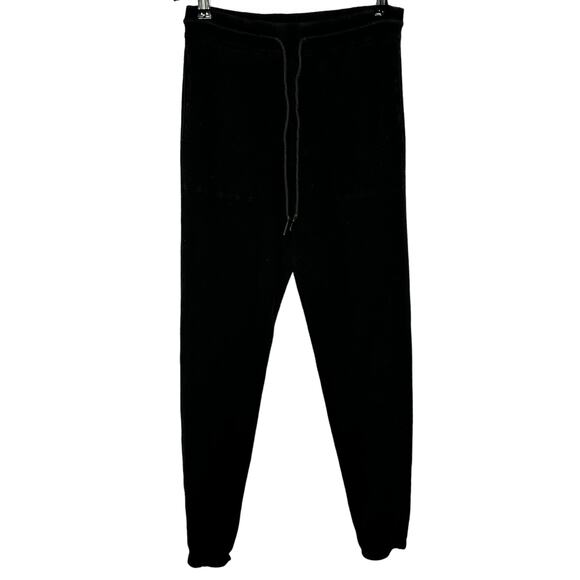 NAADAM Black Crop Cotton Cashmere Blend Jogger Sweatpants Women's XS - Picture 1 of 6